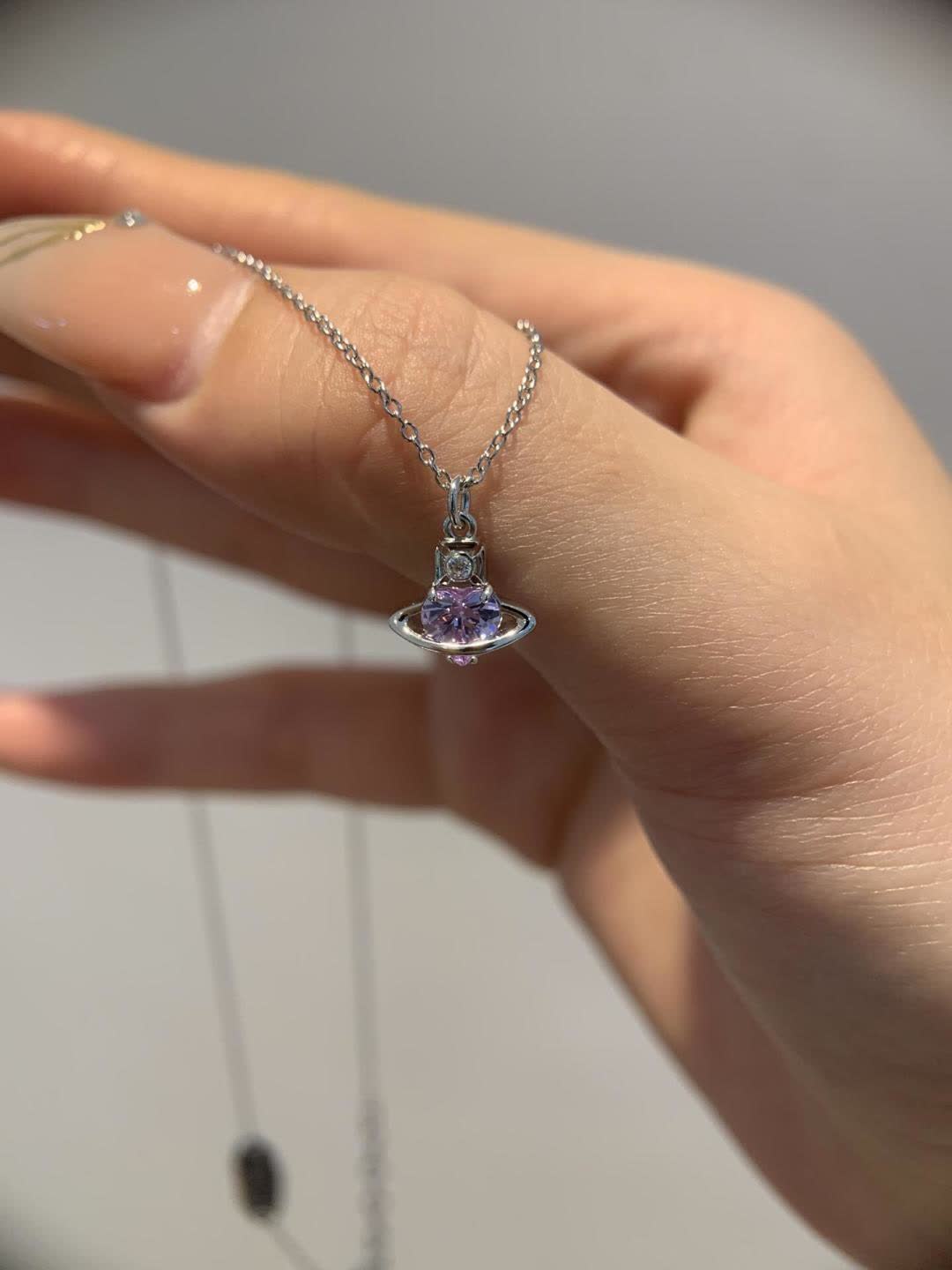 Vivienne Westwood Silver UFO Pendant Necklace